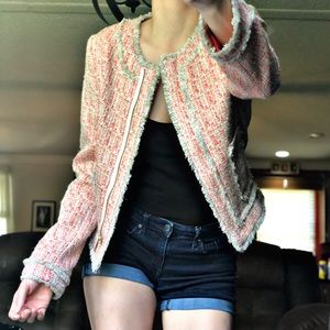 Tommy Hilfiger Salmon Tweed Jacket Sz 8